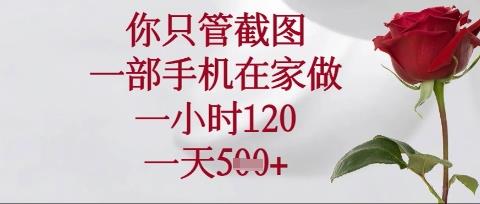 你只管截图，一部手机在家操作，一小时120.一天5张【揭秘】勾八项目-每天更新副业赚钱项目,副业,网创,创业者的聚集地勾八项目
