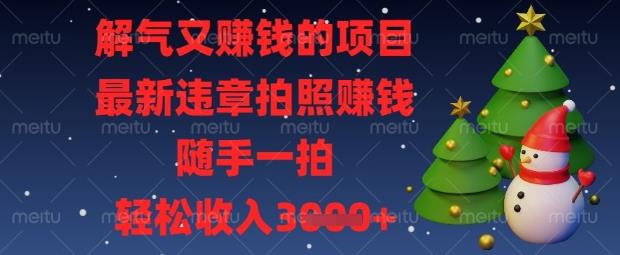解气又挣钱的项目，最新违章拍照挣钱，随手一拍，轻松收入数张【揭秘】勾八项目-每天更新副业赚钱项目,副业,网创,创业者的聚集地勾八项目